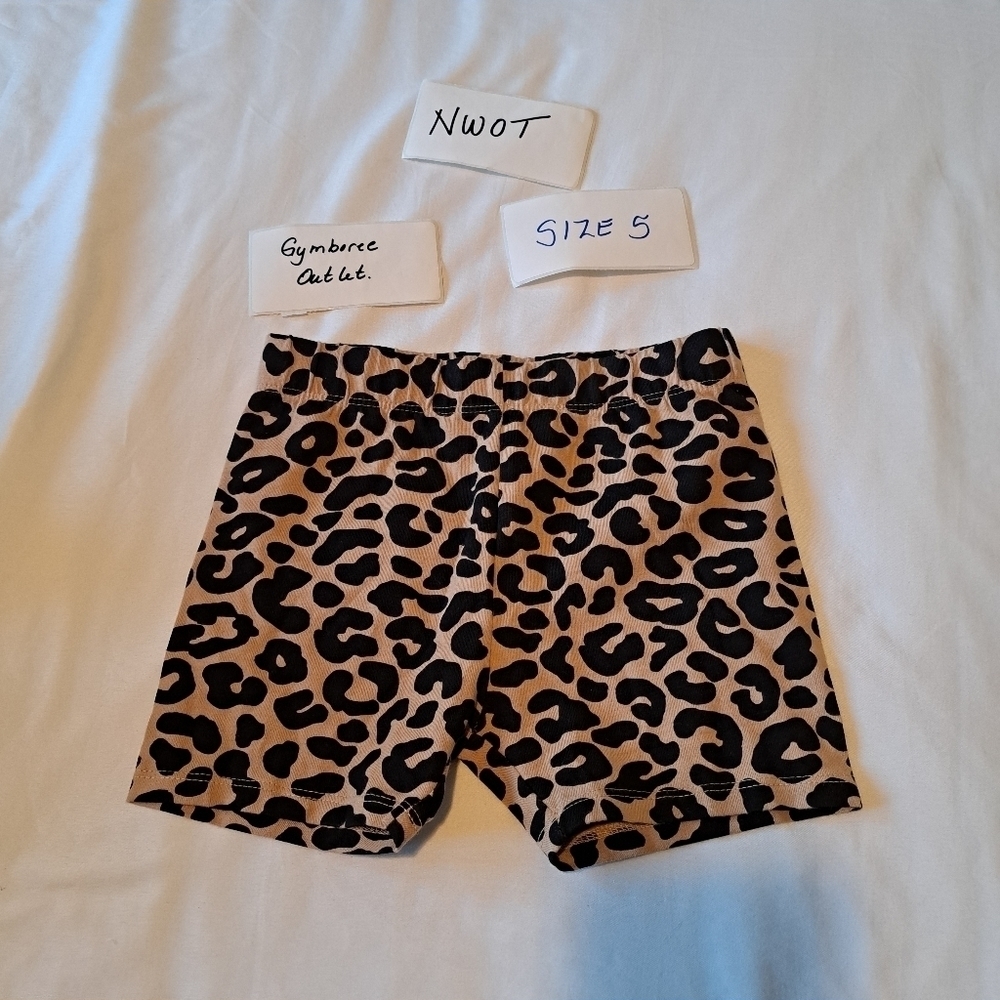 Gymboree girls size 5 Outlet shorts animal print tan & black NWOT